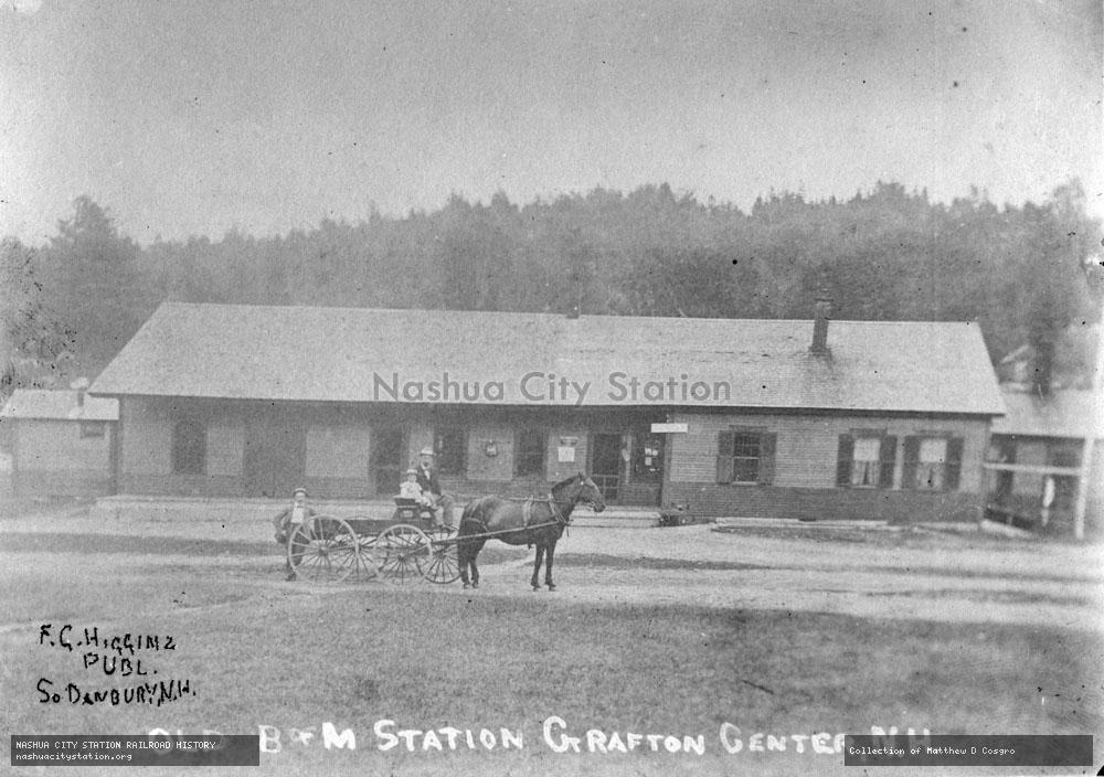 Postcard: Old Boston & Maine Station, Grafton Center, New Hampshire